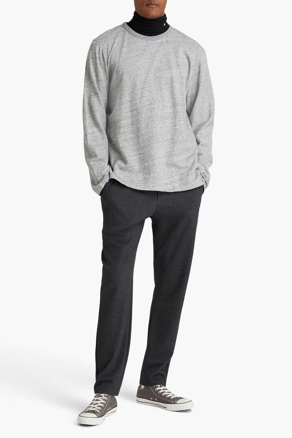 OFFICINE GÉNÉRALE Mélange French cotton-terry T-shirt