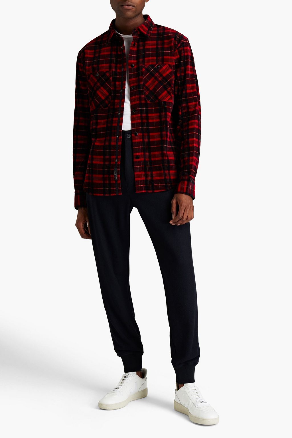 RAG & BONE Checked cotton-corduroy shirt