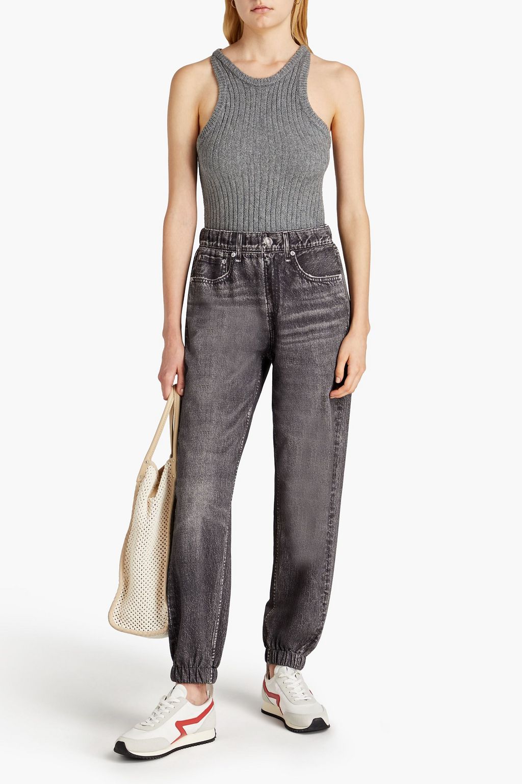 RAG & BONE Miriam Track Pants aus Baumwollfrottee mit Print