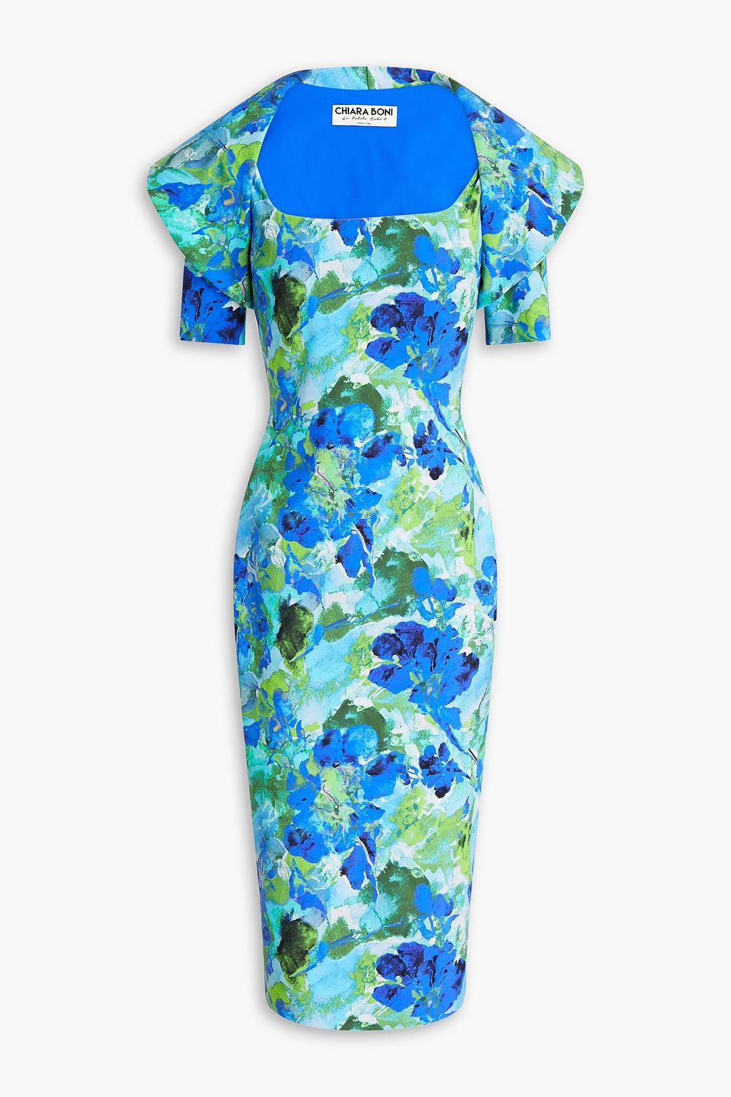 Despertar Oceanía Hundimiento Light blue Ail floral-print scuba midi dress | Sale up to 70% off | THE  OUTNET | CHIARA BONI LA PETITE ROBE | THE OUTNET
