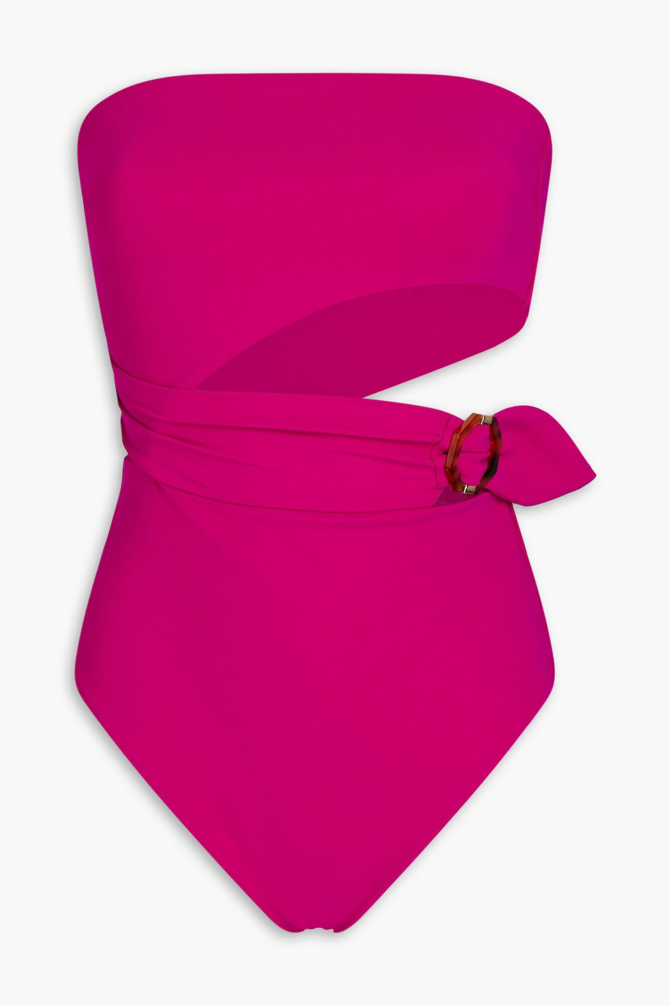 Zimmermann Nina Buckled Cutout Swimsuit In Magenta