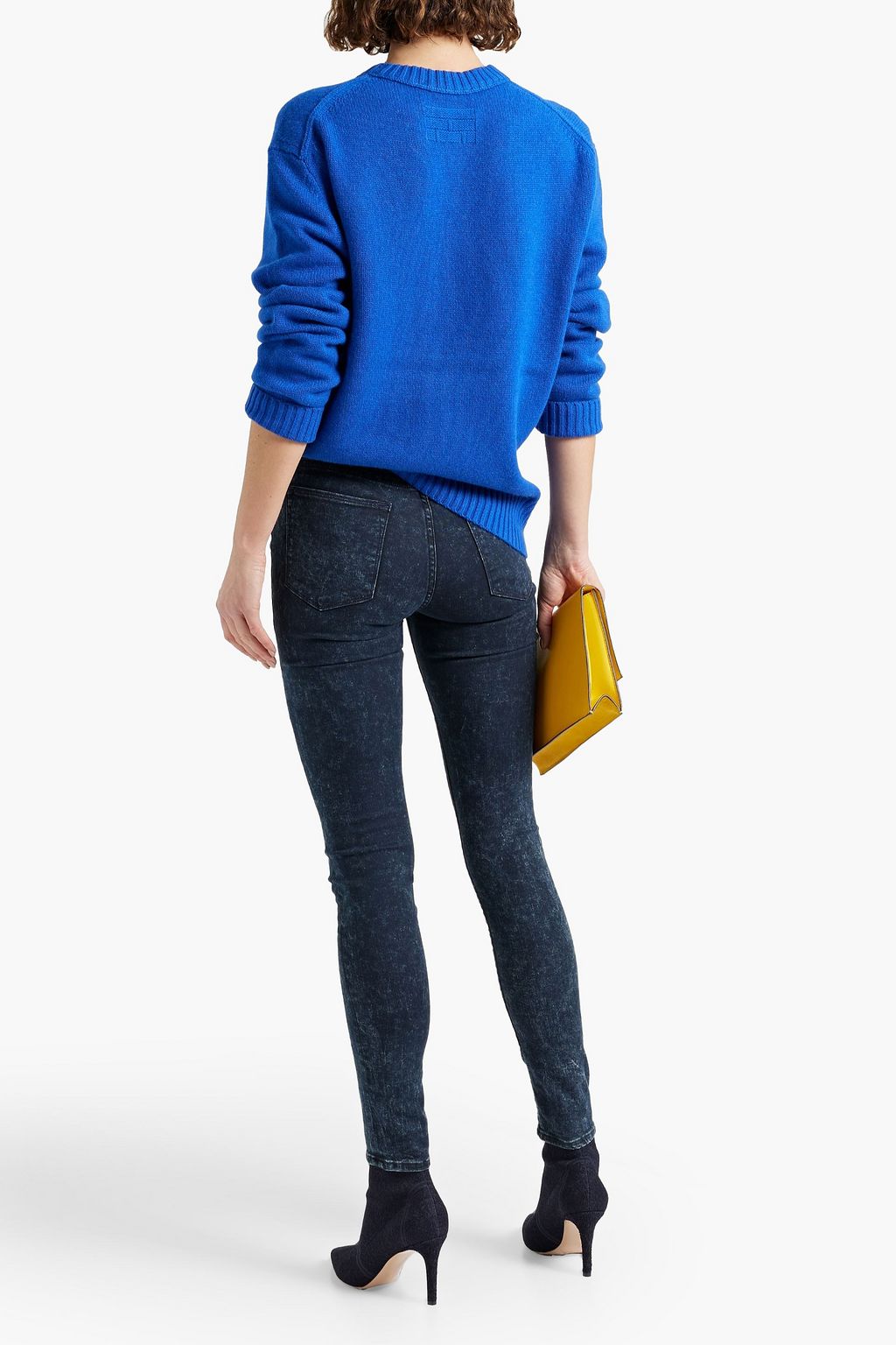 FRAME Le High Skinny acid-wash high-rise skinny jeans