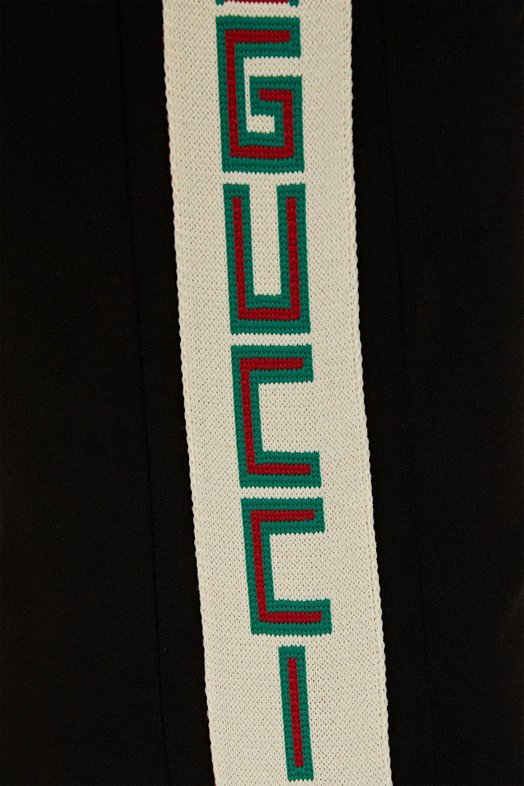 GUCCI Jacquard-trimmed cotton-blend gabardine chinos