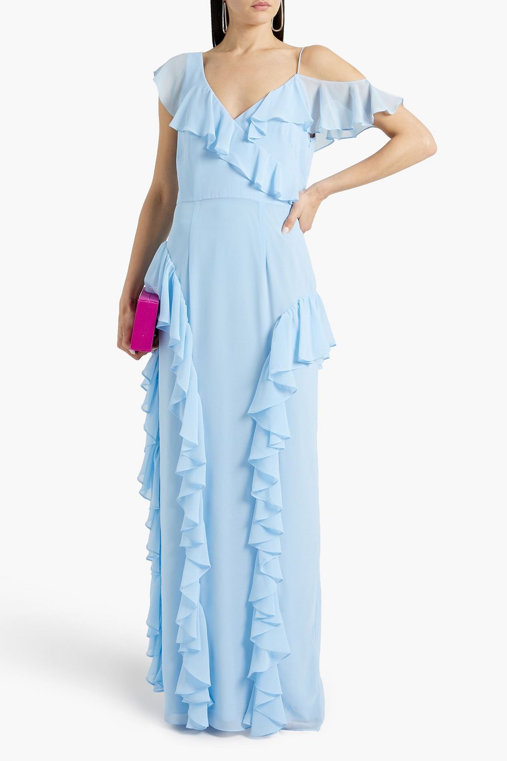 MIKAEL AGHAL Ruffled crepe gown