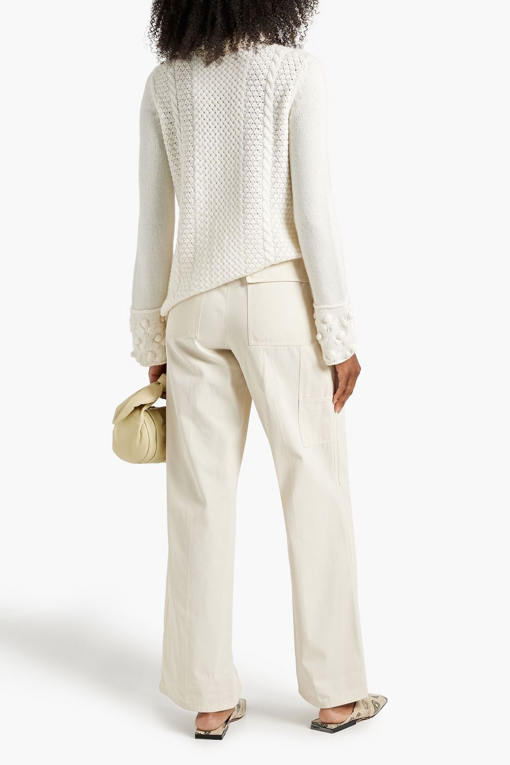 LORO PIANA Cable-knit cashmere turtleneck sweater