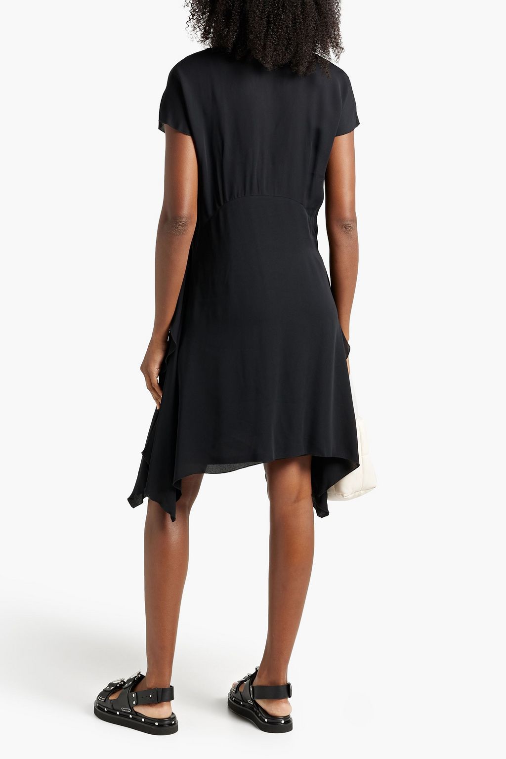 BY MALENE BIRGER Balizia 비대칭 드레이프 디테일 크레이프 드 신 드레스