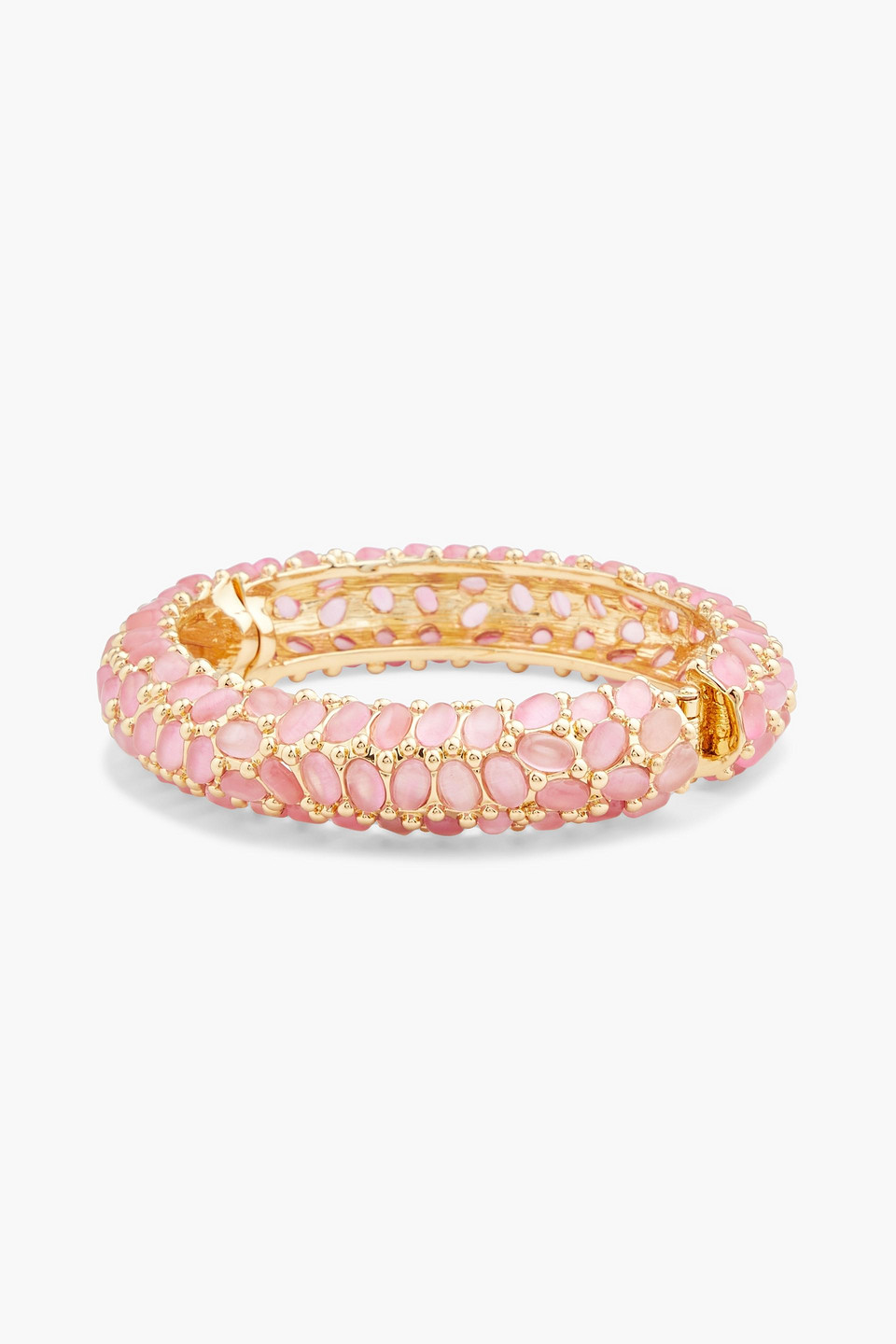 Kenneth Jay Lane Gold-tone Quartz Bracelet In Baby Pink