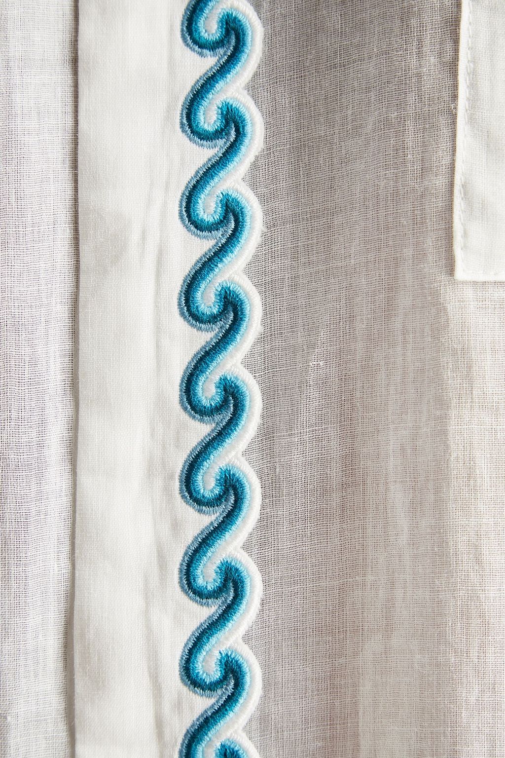 ZIMMERMANN Shelly embroidered ramie-gauze shirt