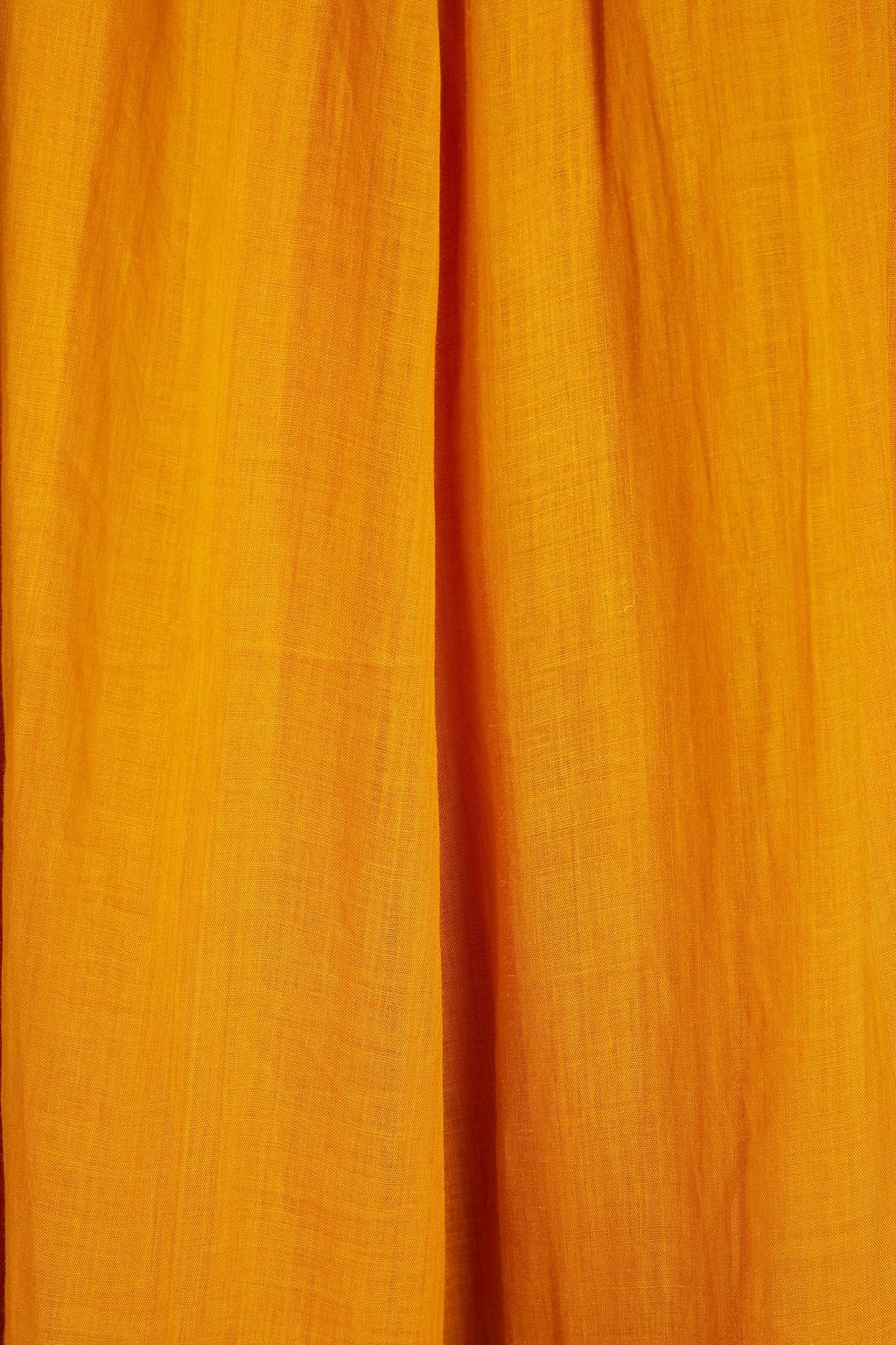 ZIMMERMANN Embroidered ruffle-trimmed ramie wrap skirt