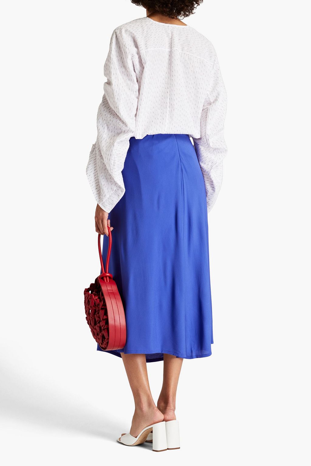 BY MALENE BIRGER Gathered twill midi skirt