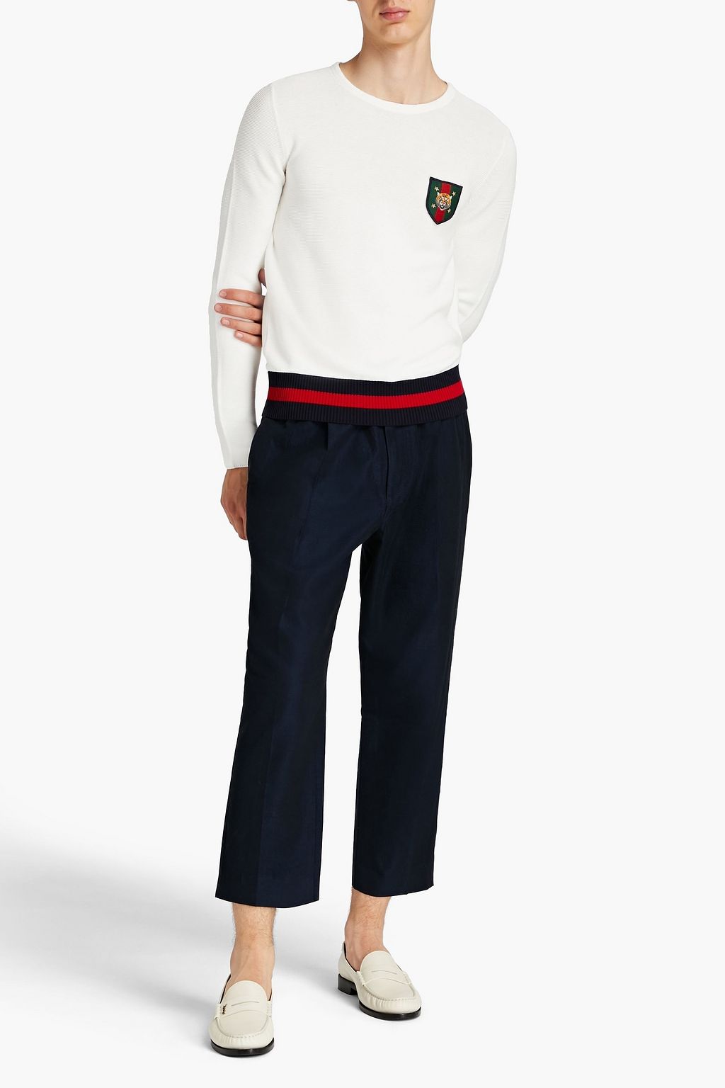 GUCCI Cropped cotton-blend chinos