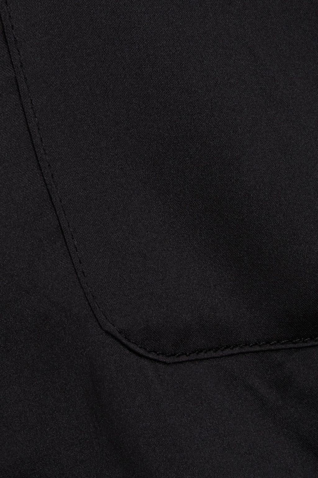 GANNI Tie-front stretch-satin shirt