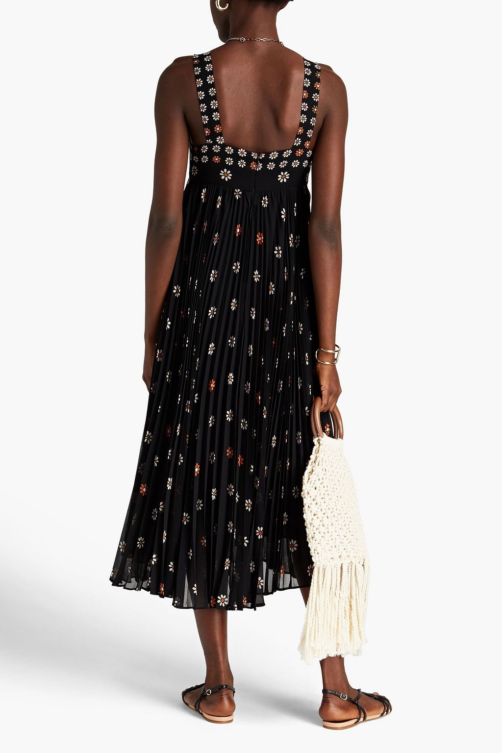 ZIMMERMANN Pleated floral-print crepe midi dress