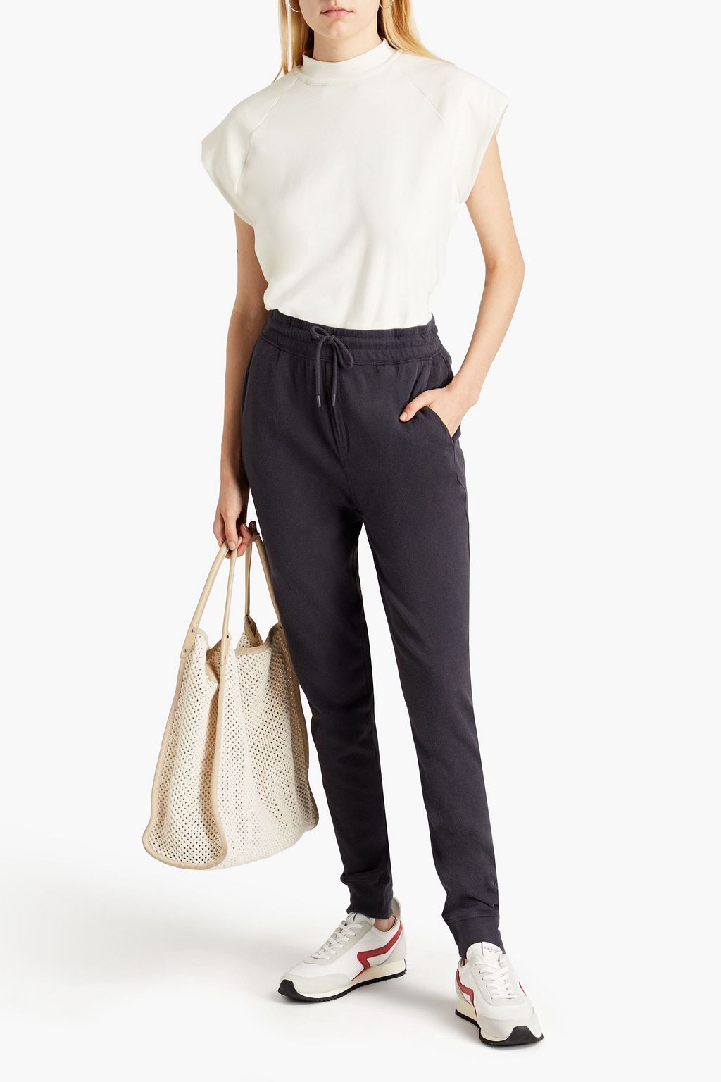 BA&SH Rarry French cotton-terry track pants