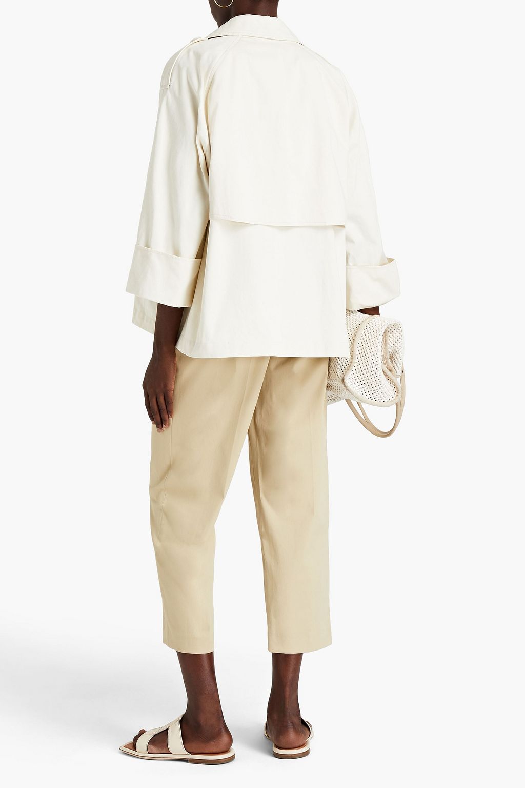 BA&SH Brone doppelreihige Jacke aus Baumwoll-Gabardine