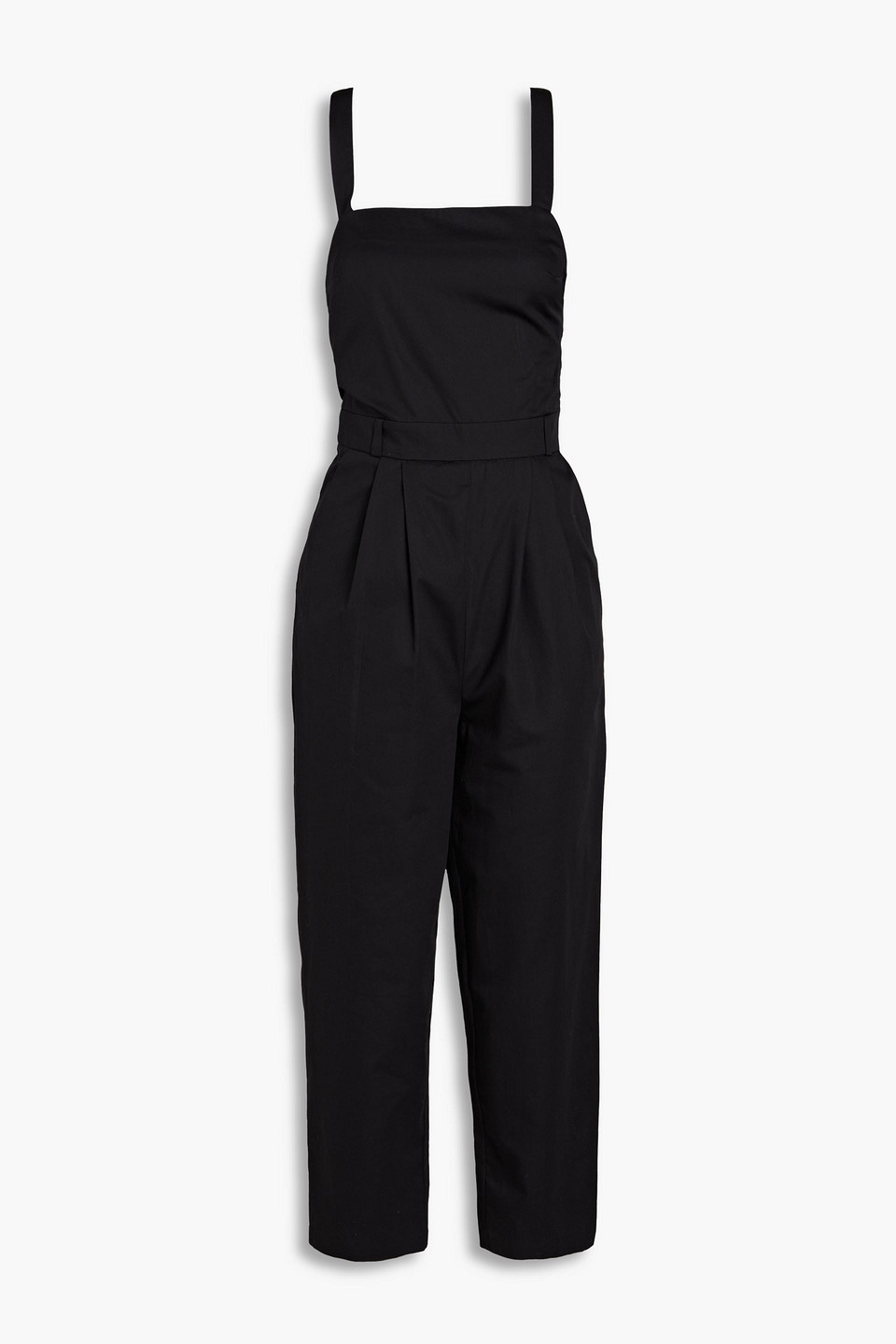 Ba&sh - Chad cropped cotton-poplin jumpsuit