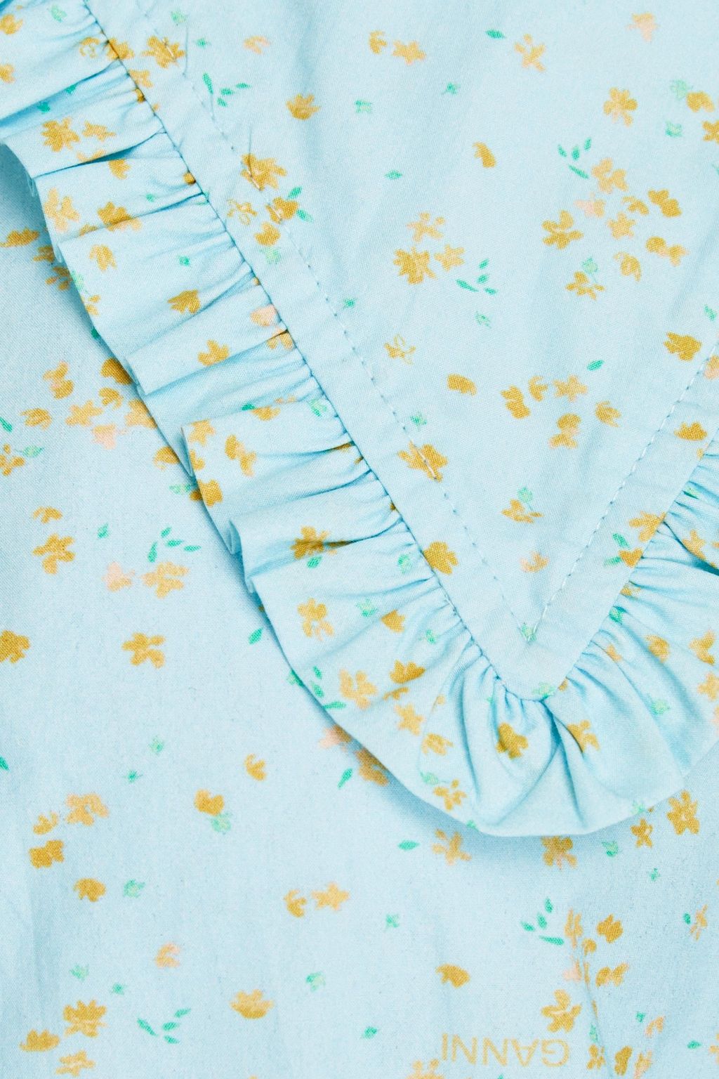 GANNI Floral-print organic cotton-poplin shirt