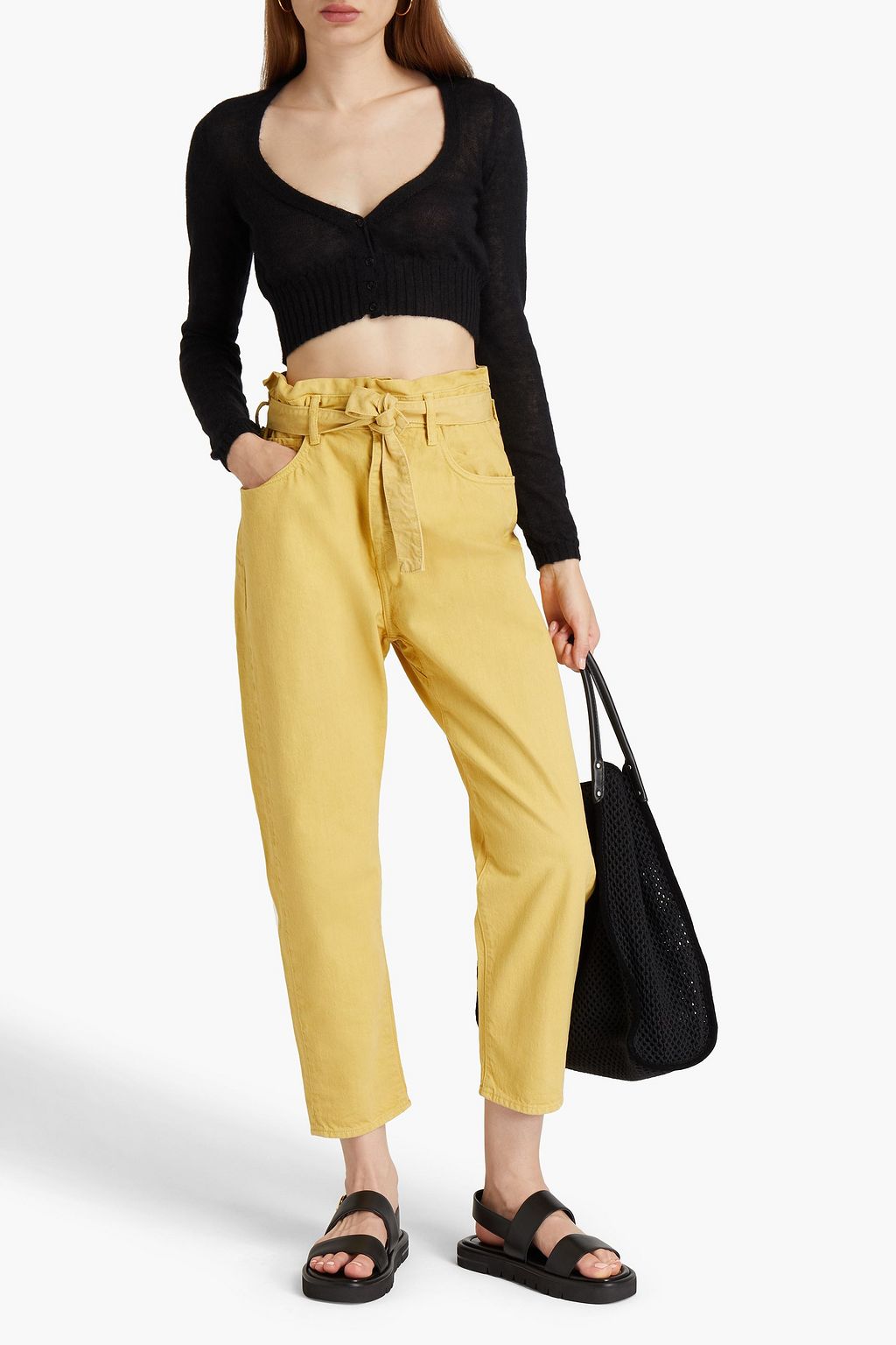 BA&SH Jalia cropped high-rise tapered jeans