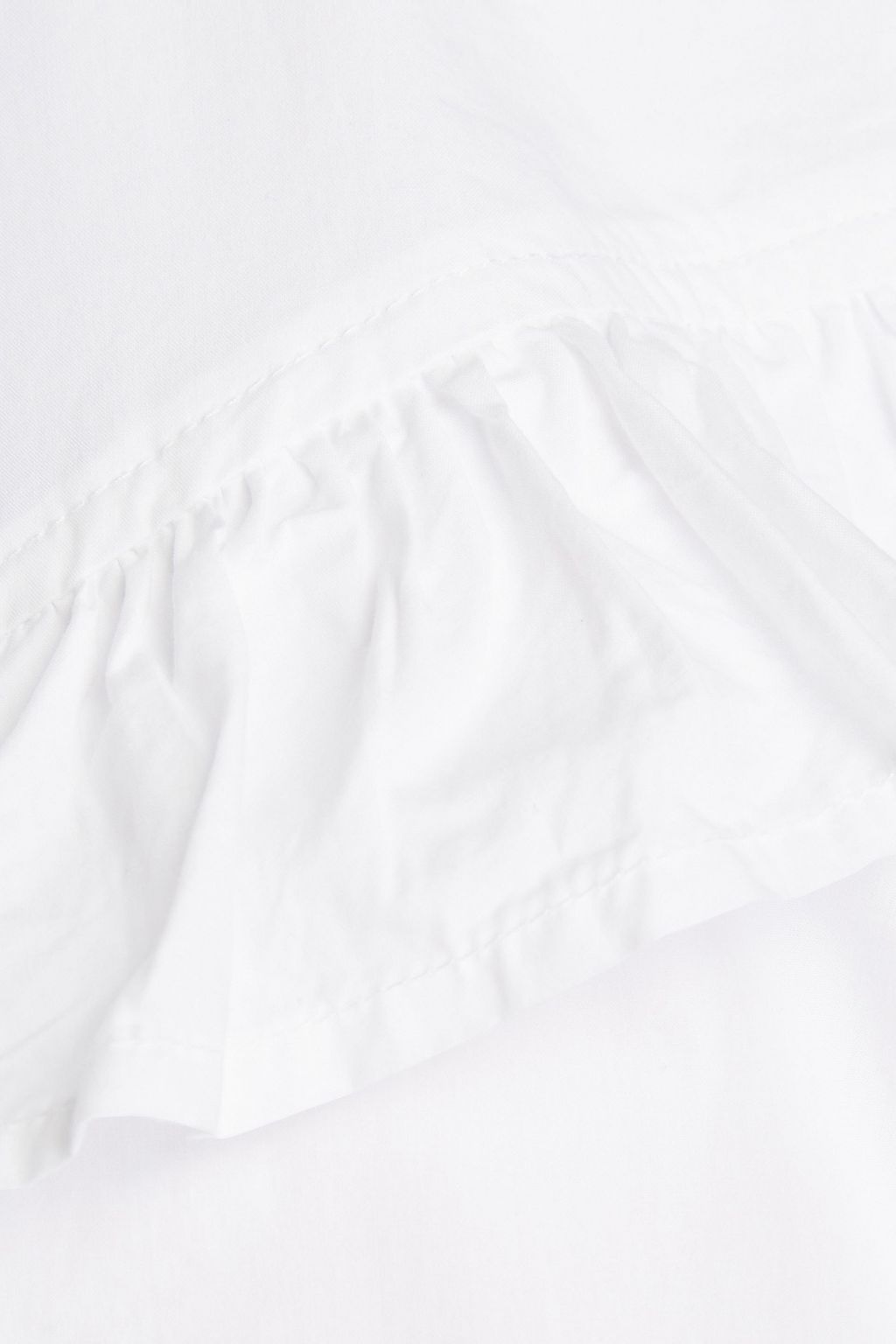 GANNI Ruffle-trimmed organic cotton-poplin shirt
