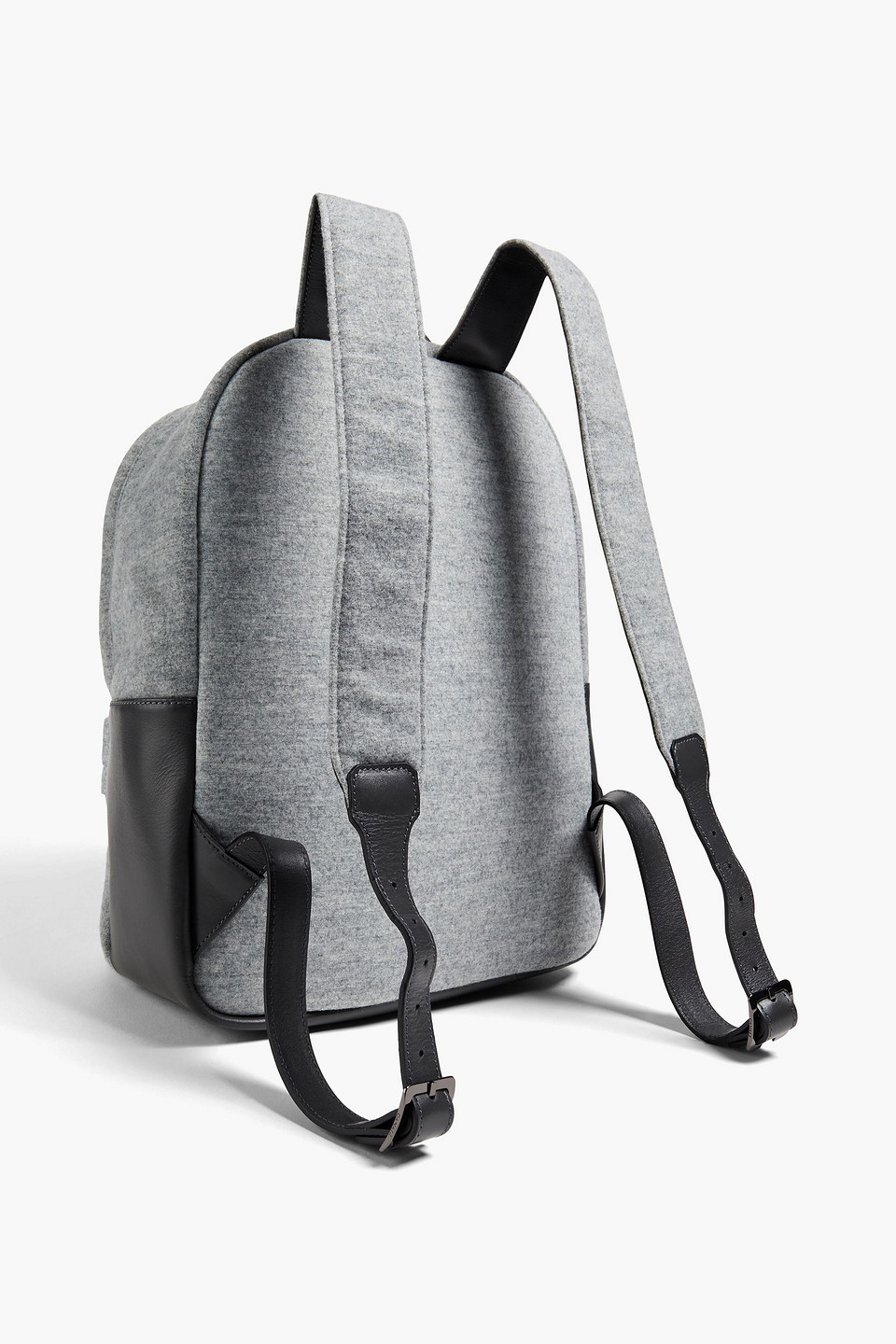 Canali Man Mélange Felt Backpack In Grey