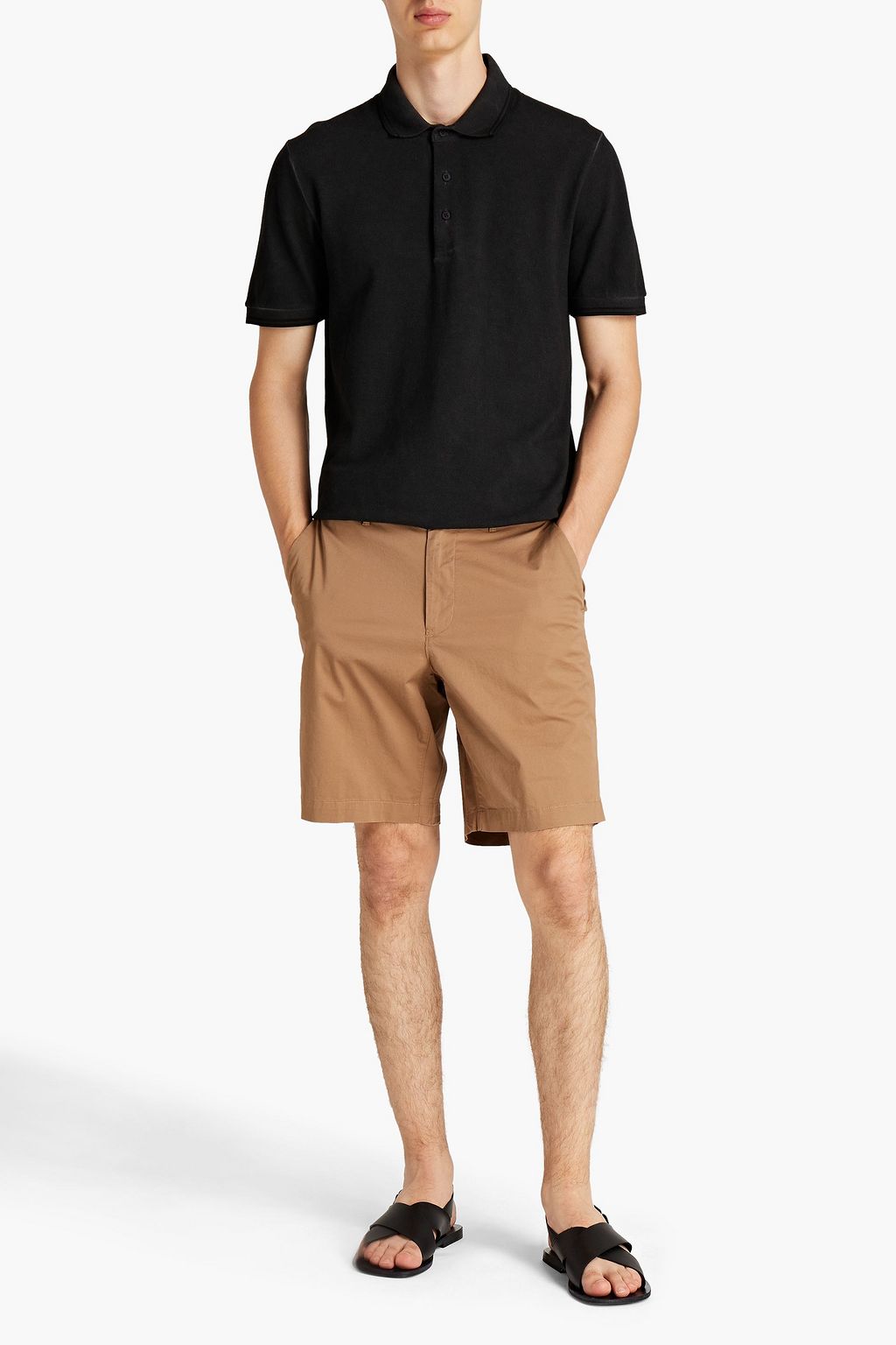 CANALI Cotton-piqué polo shirt