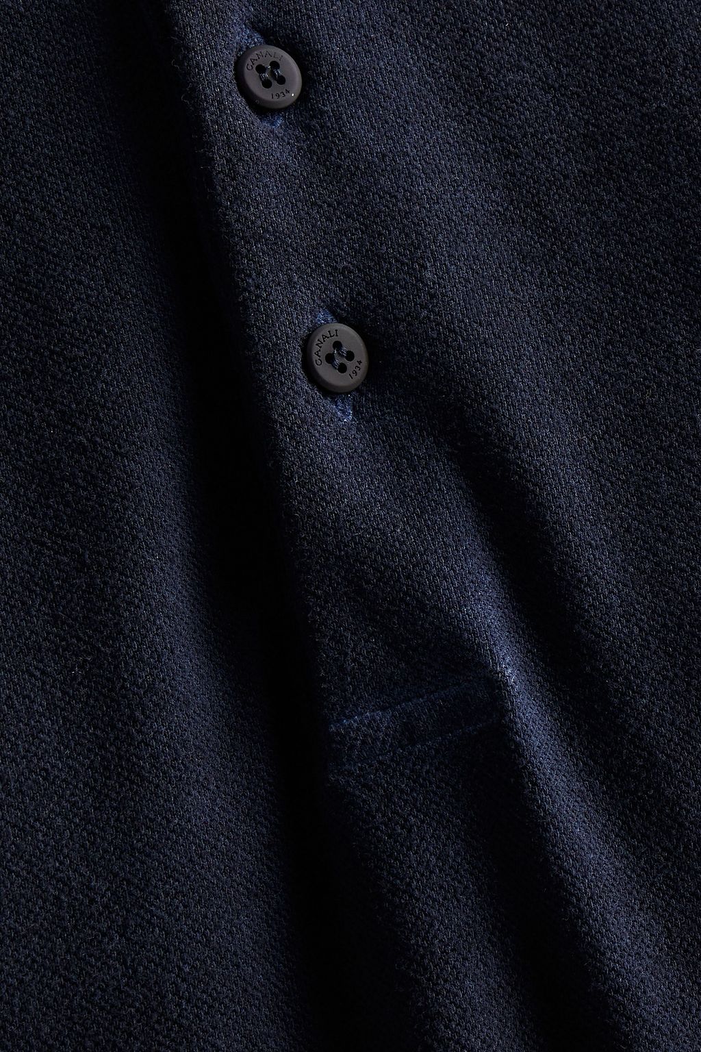 CANALI Cotton-piqué polo shirt