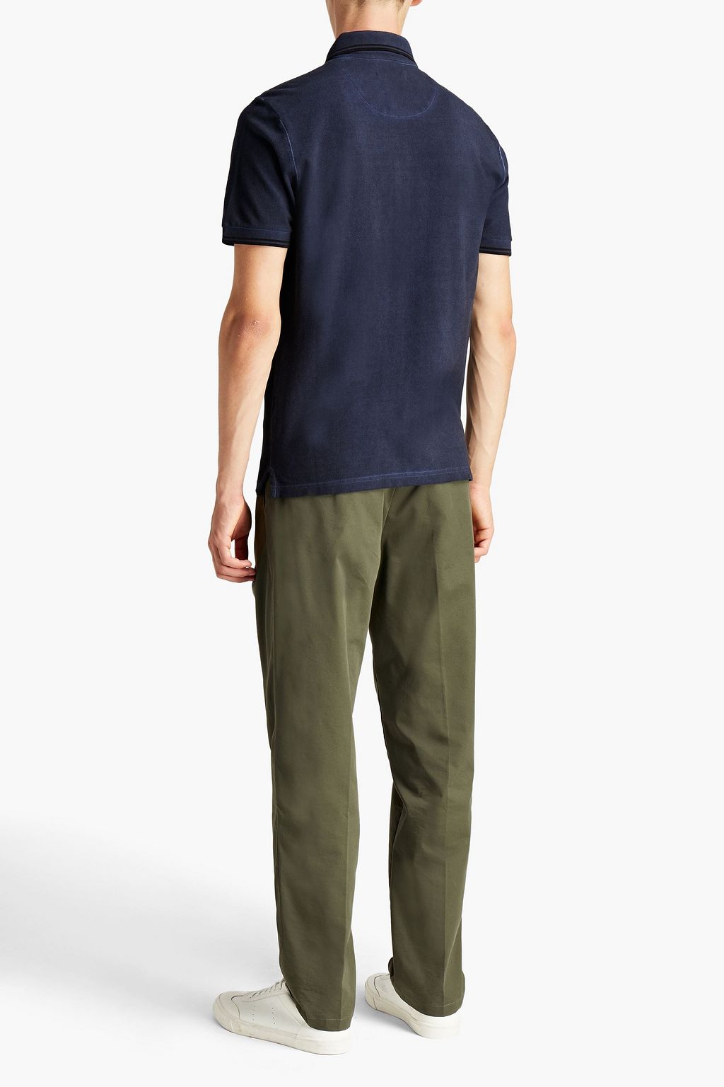 CANALI Cotton-piqué polo shirt