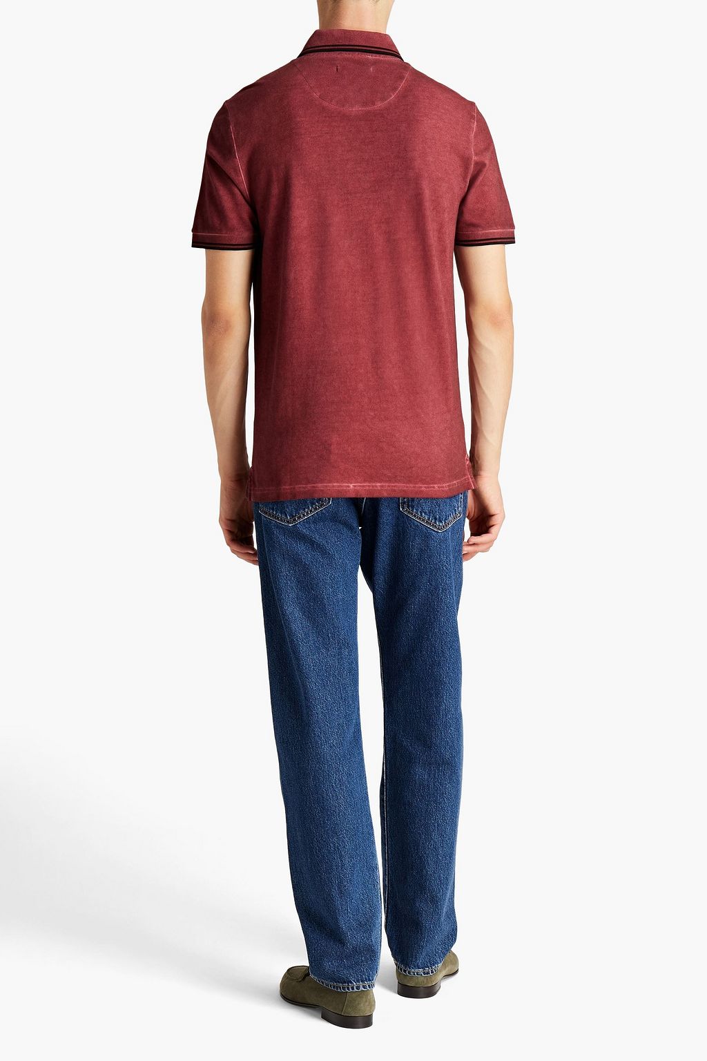CANALI Cotton-piqué polo shirt