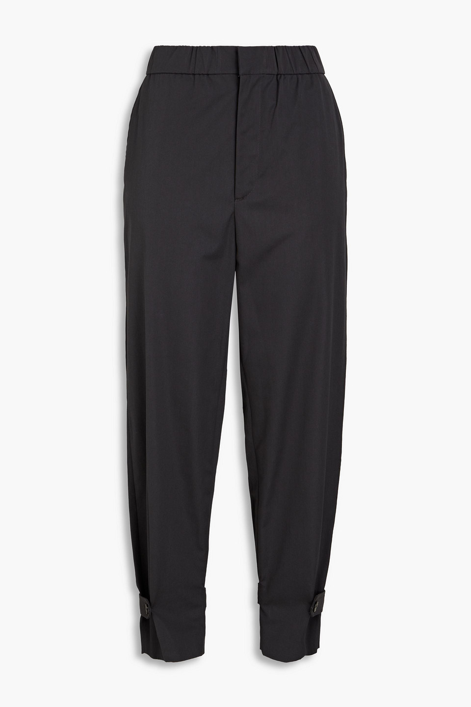 ba&sh - valmy cropped cotton tapered pants - gray - 1