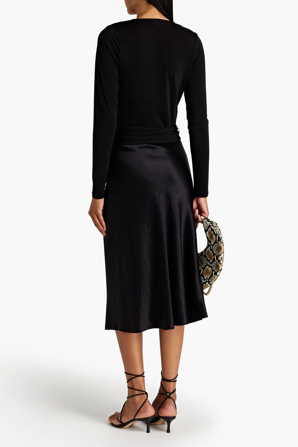 GOOD AMERICAN Wrap-effect stretch-jersey top
