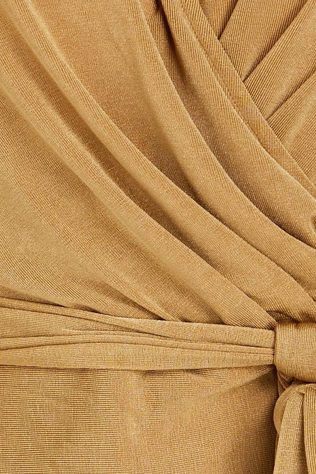 GOOD AMERICAN Wrap-effect stretch-jersey top