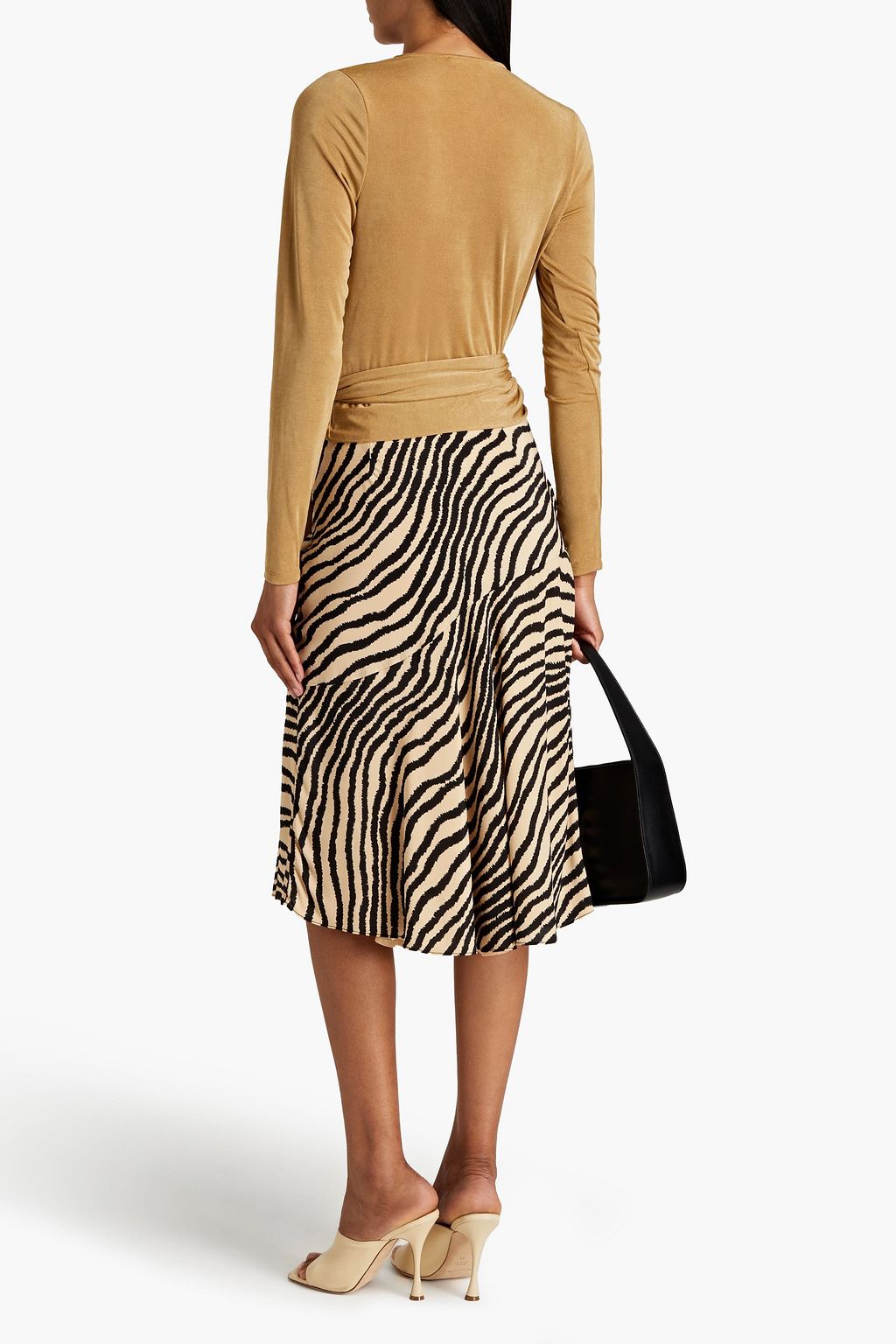 GOOD AMERICAN Wrap-effect stretch-jersey top