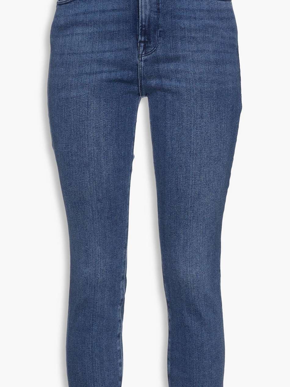 good waist cropped faded high-rise skinny jeans