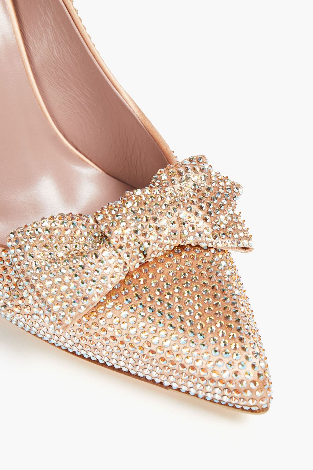 GUCCI Embellished satin pumps THE