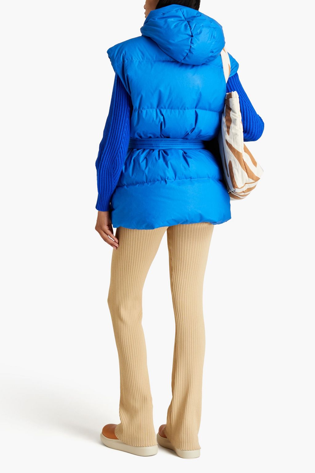 IENKI IENKI Michlin holographic quilted shell hooded down vest