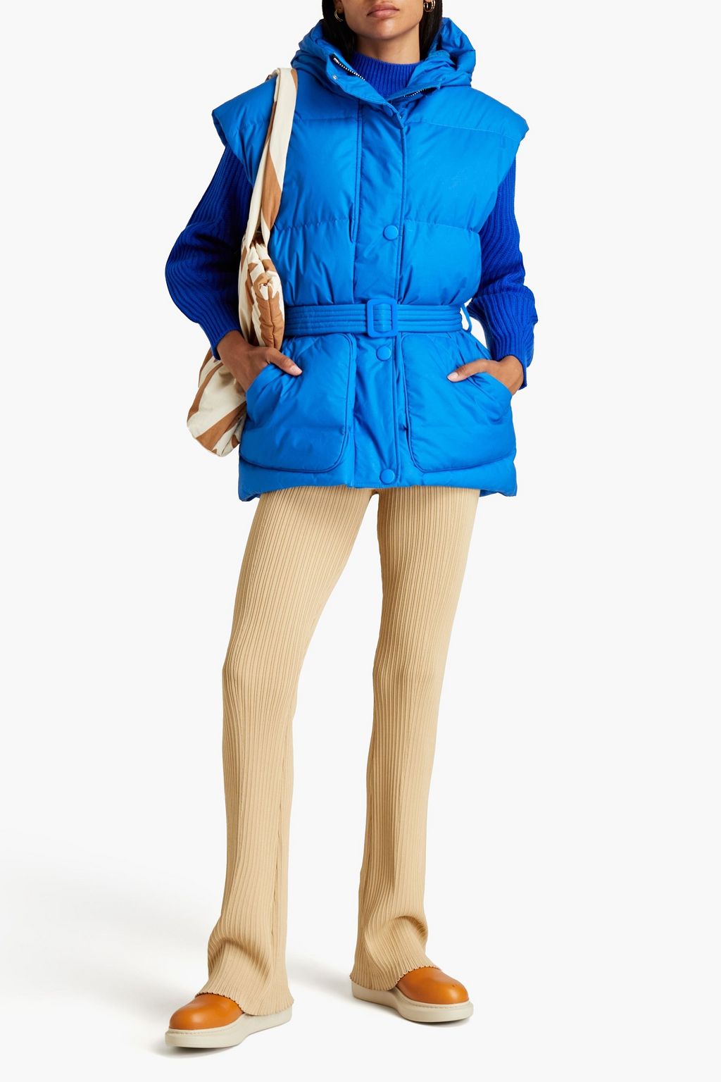 IENKI IENKI Michlin holographic quilted shell hooded down vest