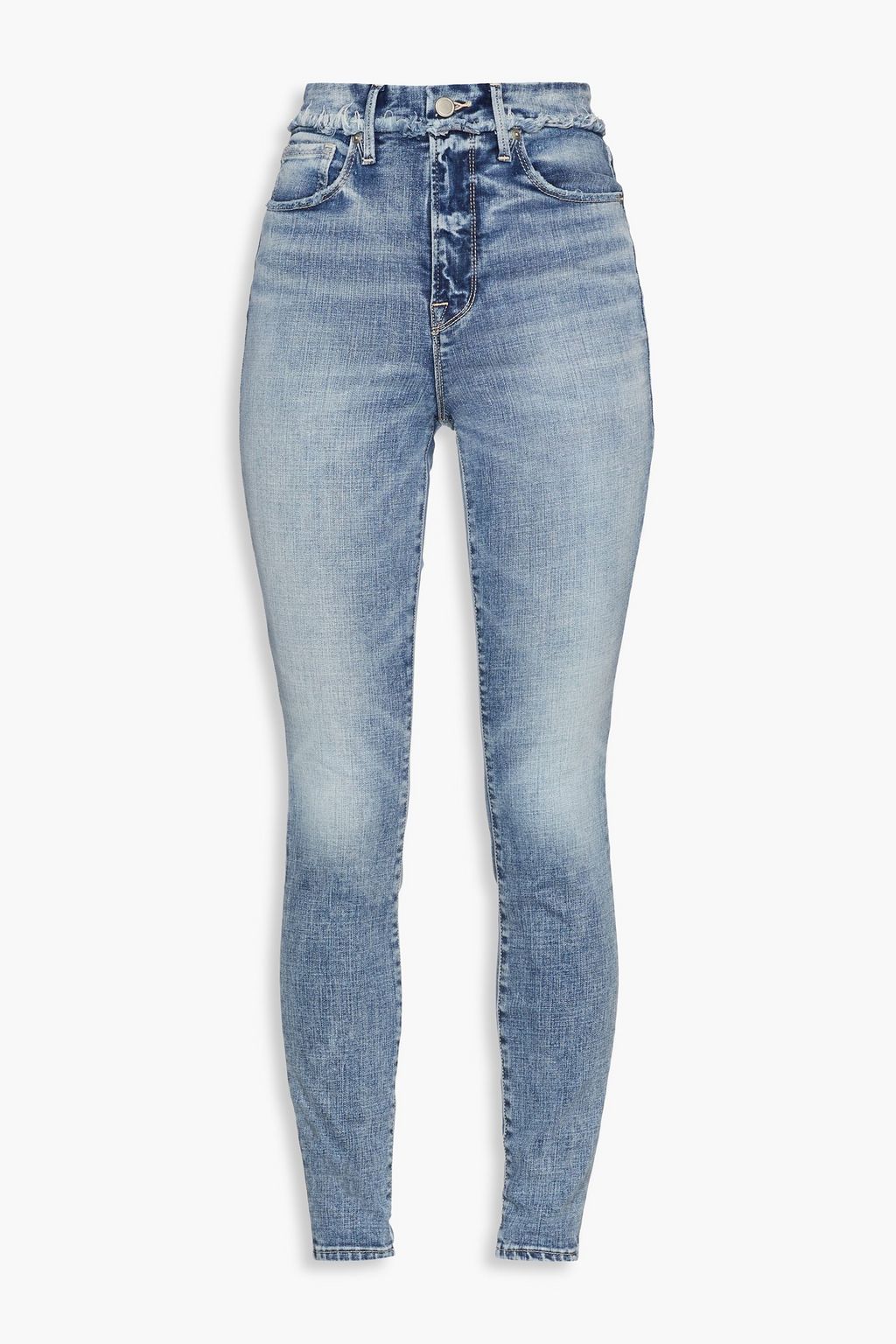 pisk Helligdom Amerika GOOD AMERICAN Good Waist distressed faded high-rise skinny jeans | Sale up  to 70% off | THE OUTNET