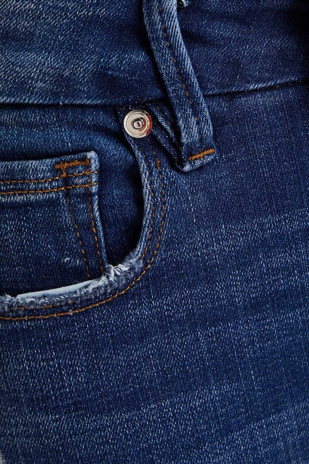 GOOD AMERICAN Good Legs hoch sitzende Skinny Jeans in Distressed-Optik