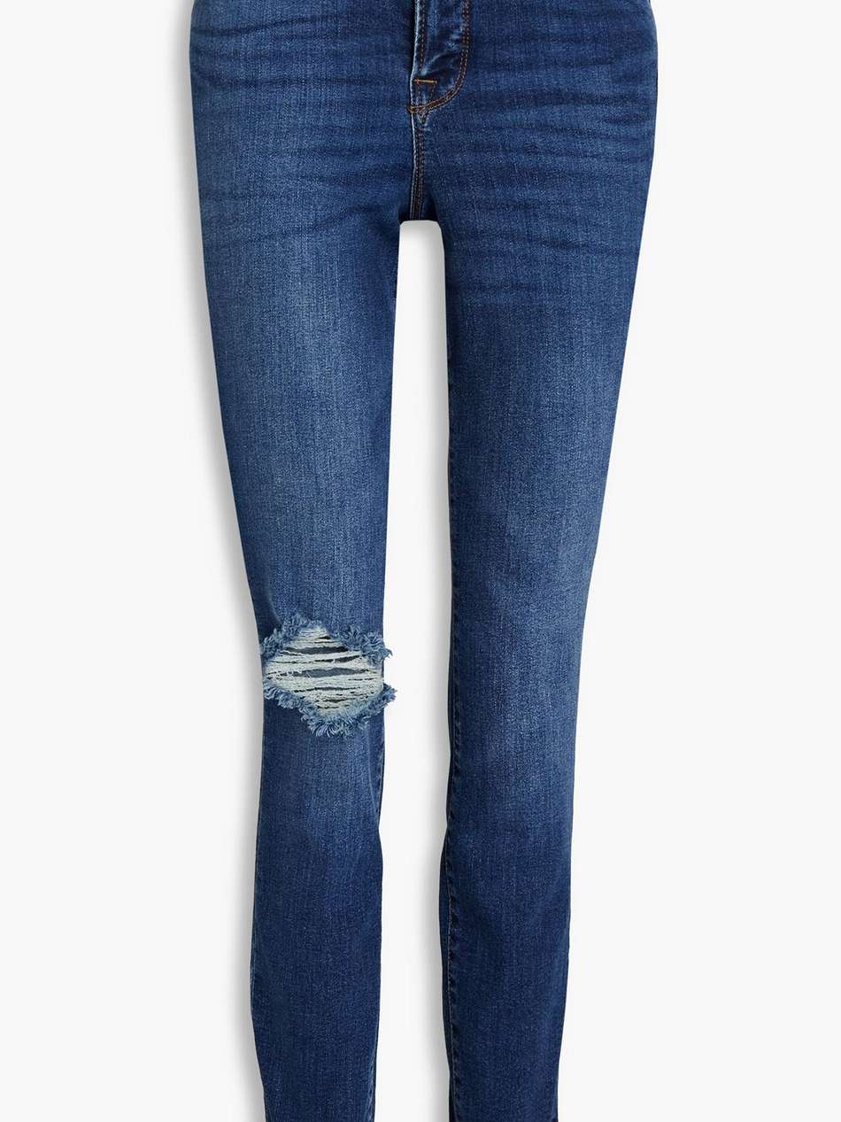 good legs distressed high-rise skinny jeans