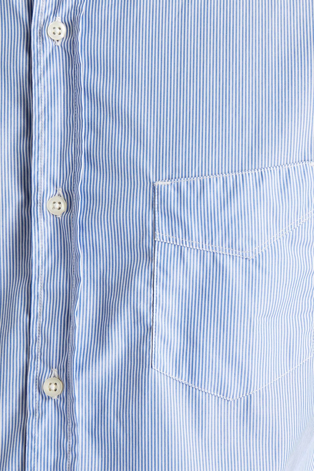 OFFICINE GÉNÉRALE Lipp striped cotton-poplin shirt