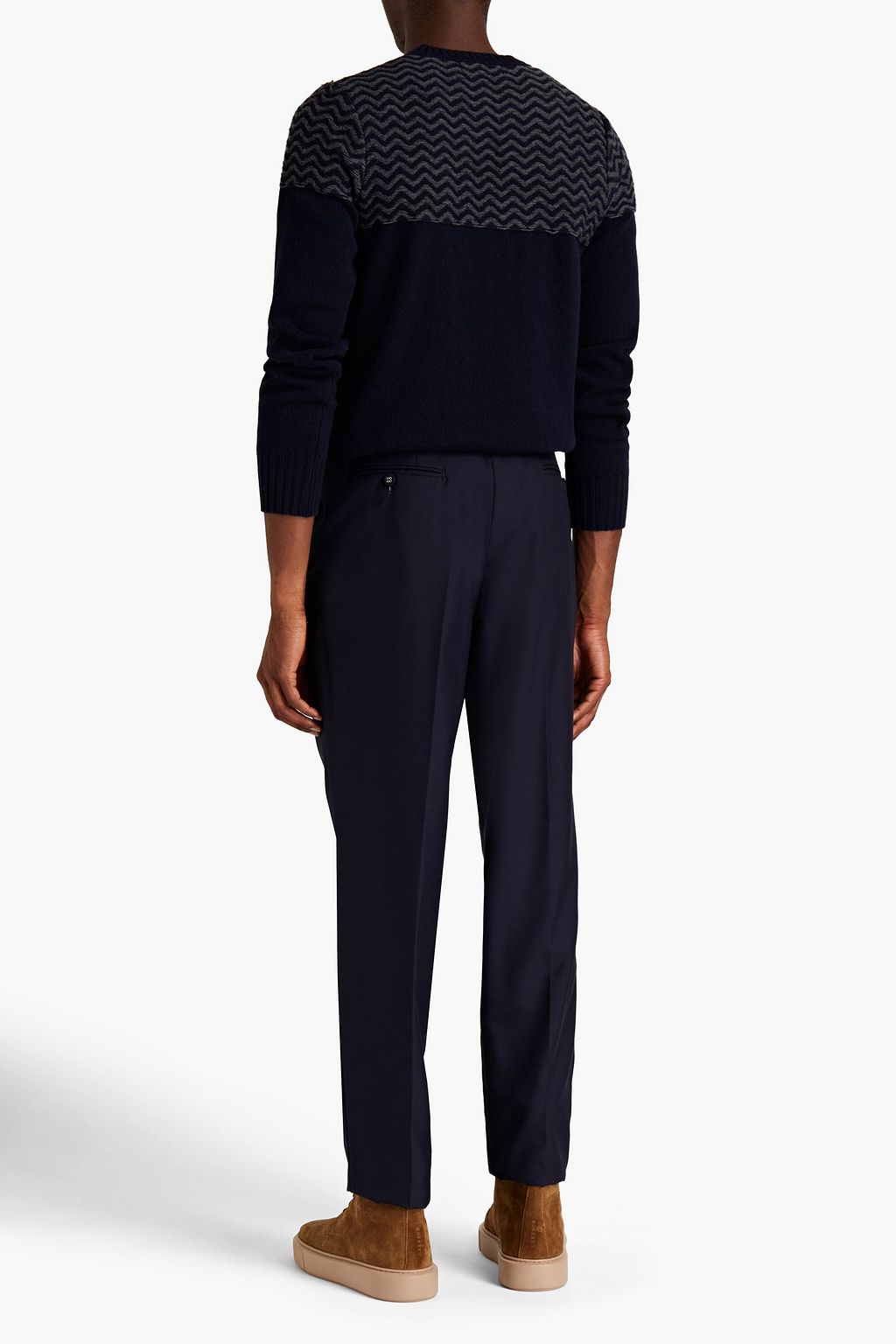 OFFICINE GÉNÉRALE Pleated wool suit pants