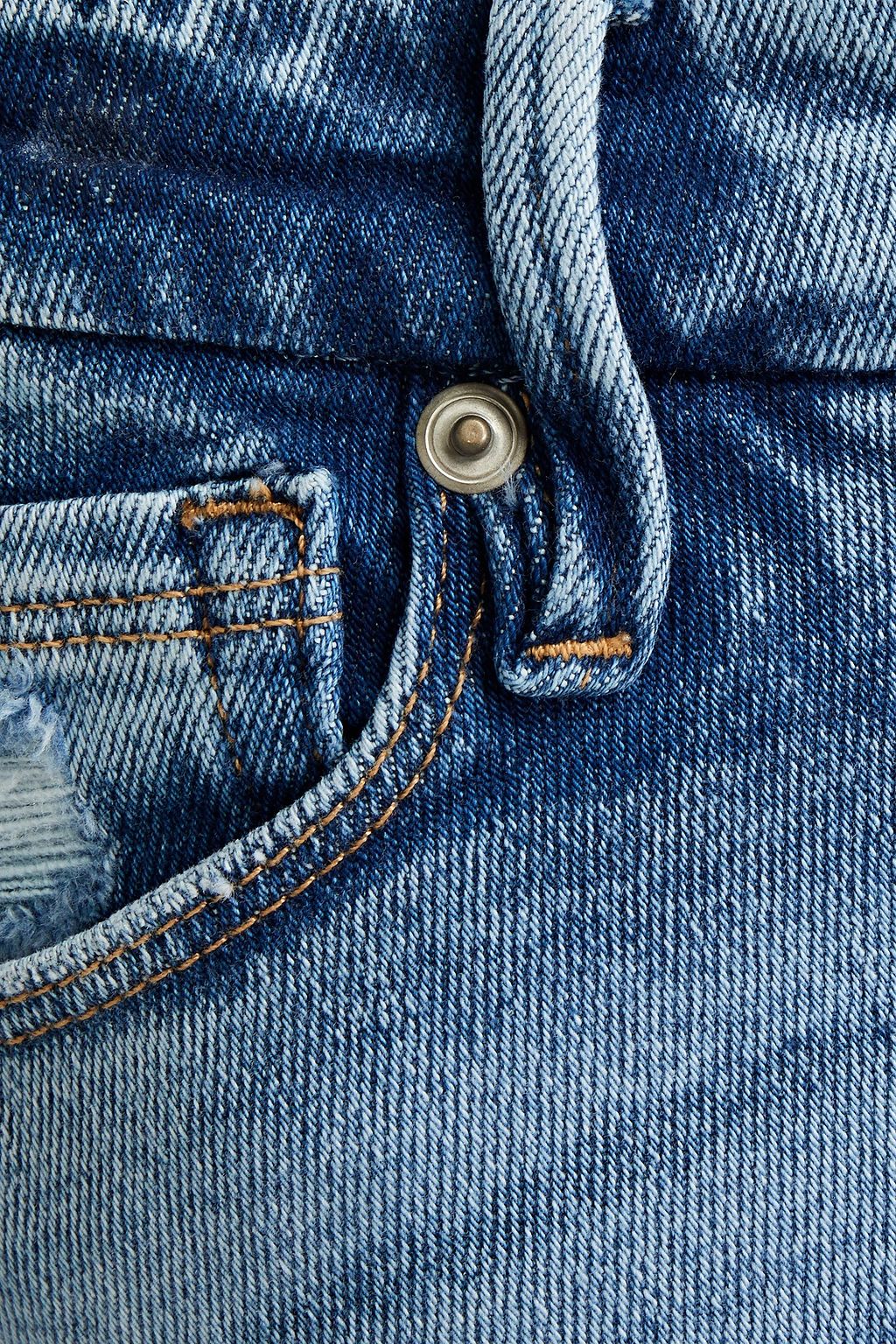 GOOD AMERICAN Good Legs distressed mid-rise skinny jeans