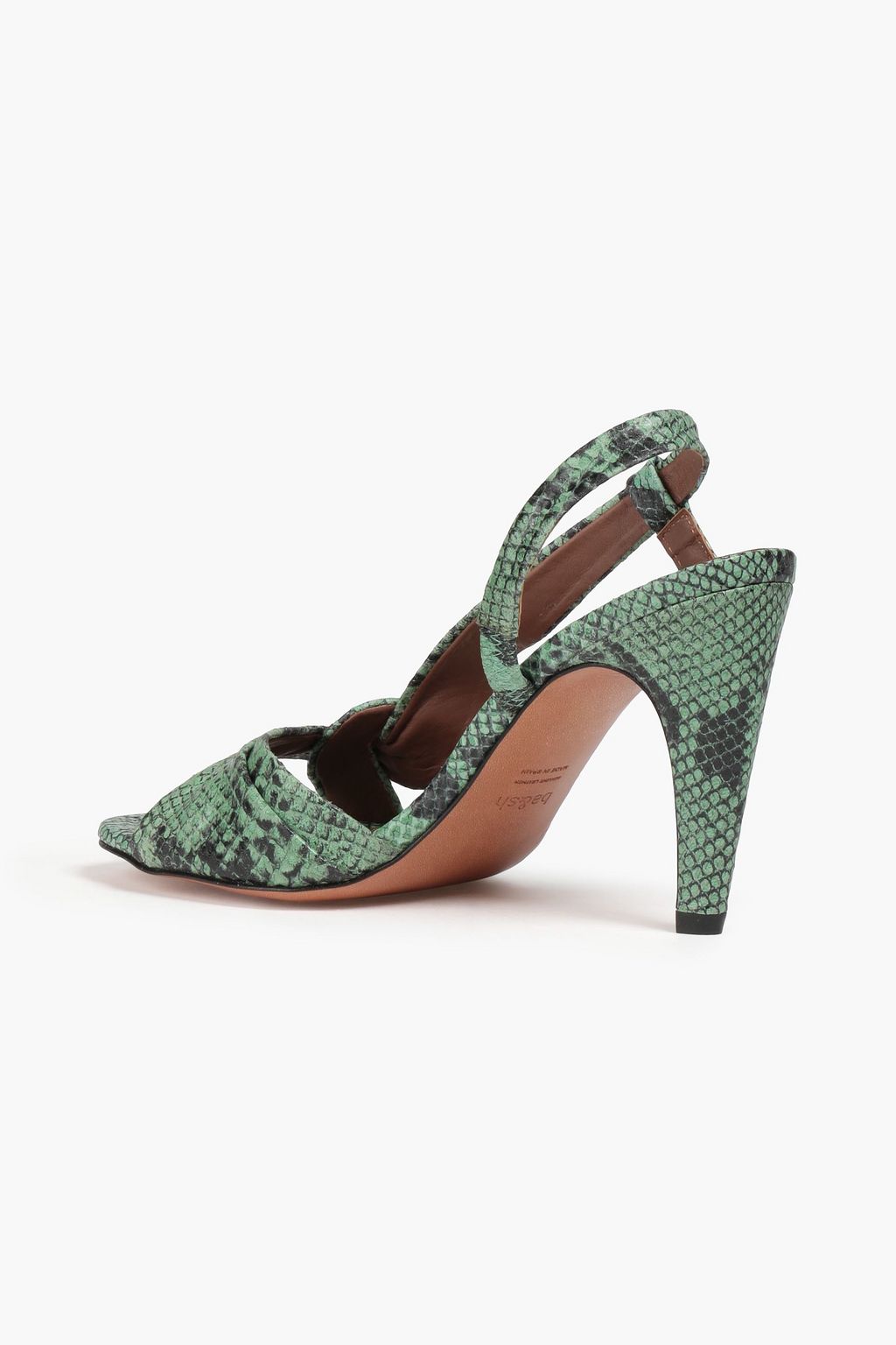 BA&SH Carl snake-effect leather slingback sandals