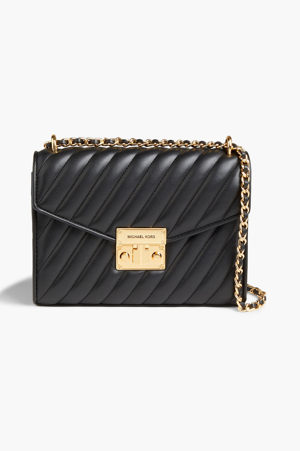 michael michael kors - rose quilted shoulder bag - black - onesize