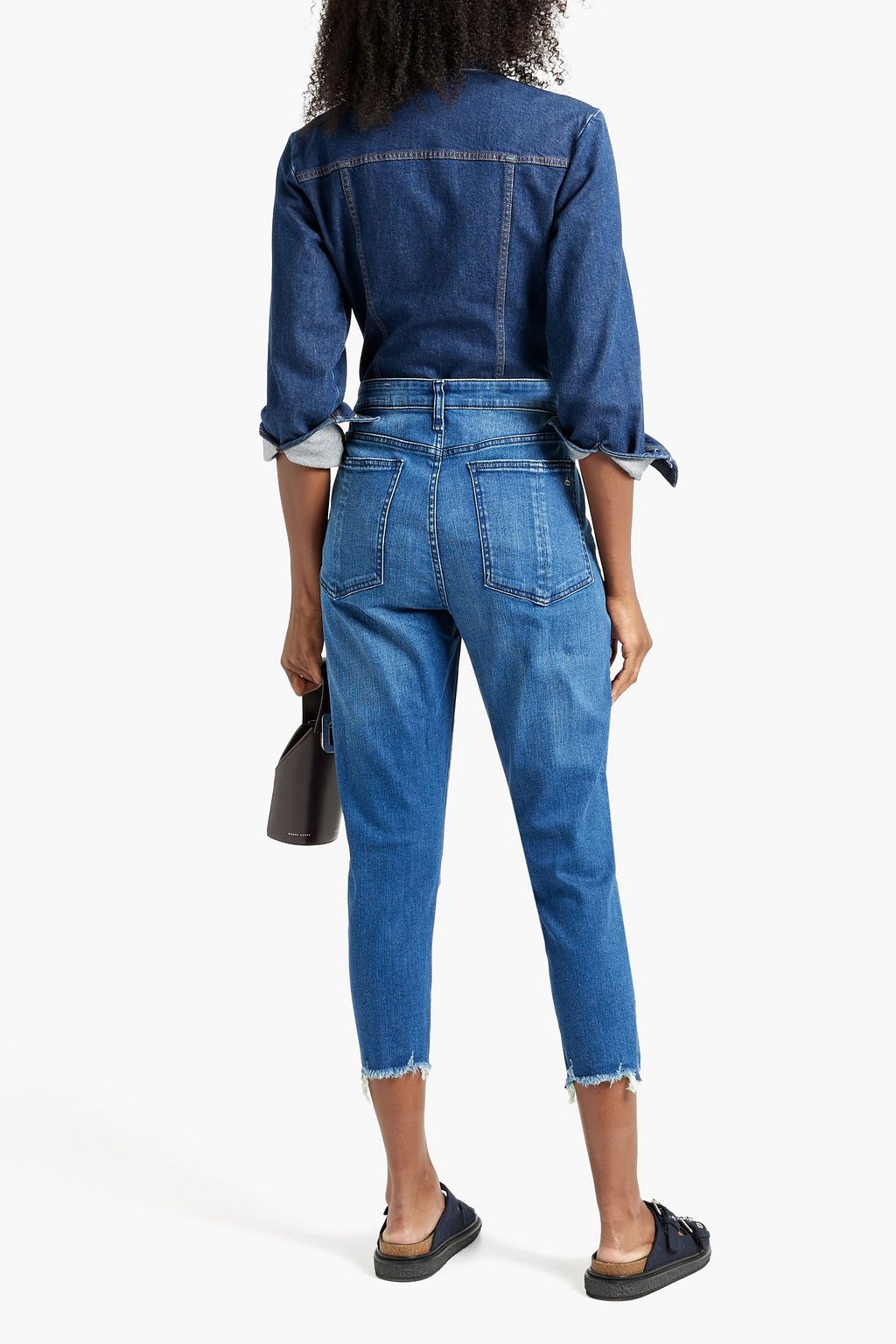 RAG & BONE Cate cropped distressed mid-rise skinny jeans