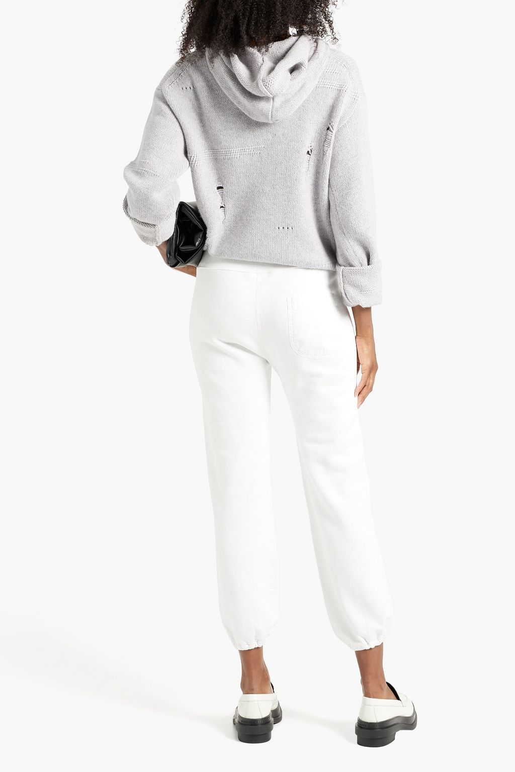 NILI LOTAN French cotton-terry track pants
