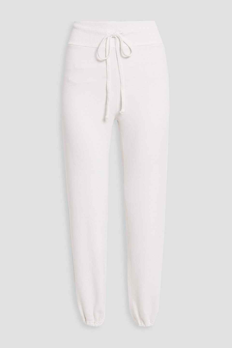 nili lotan - french cotton-terry track pants - white - xs