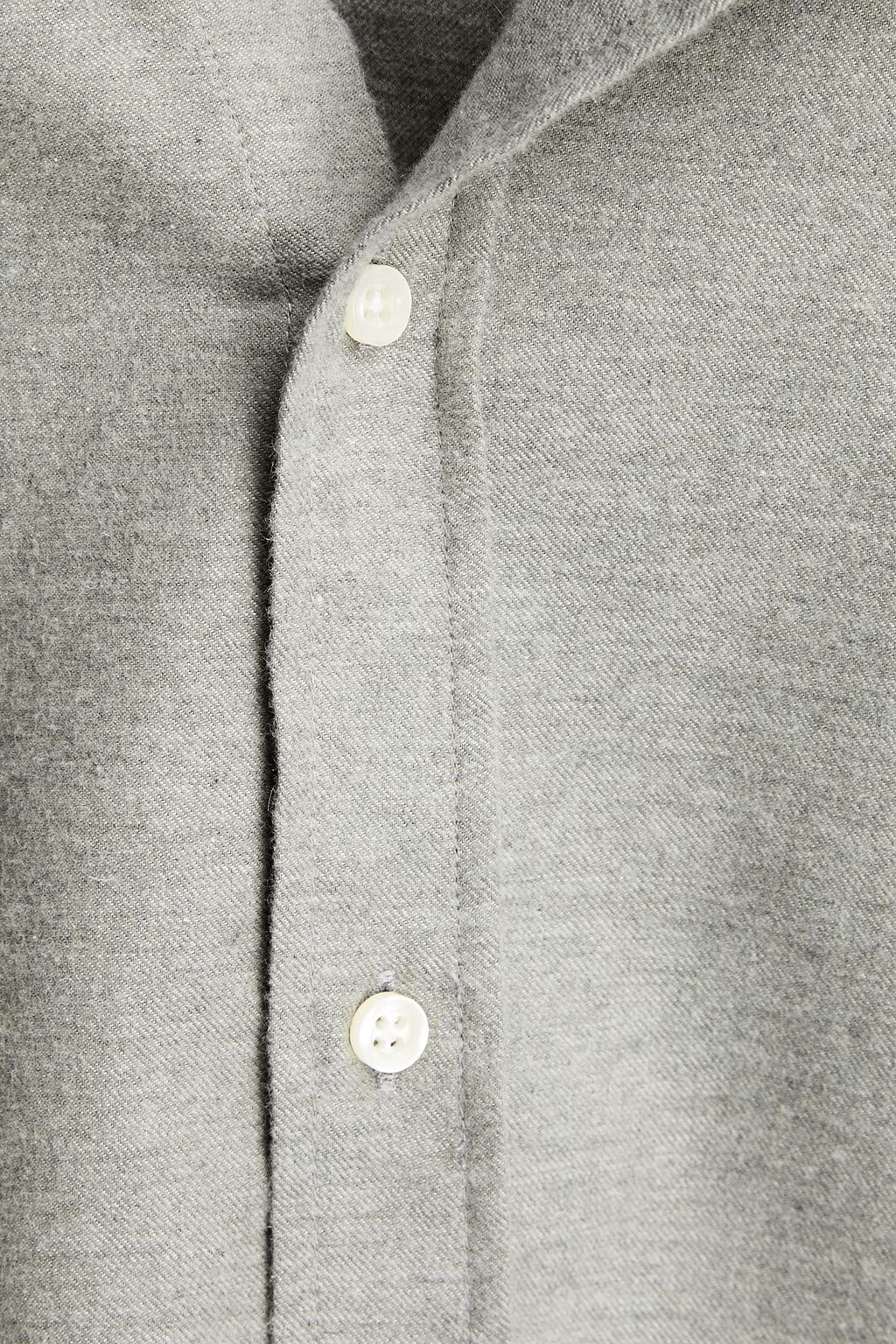 OFFICINE GÉNÉRALE Gaston mélange cotton and cashmere-blend flannel shirt
