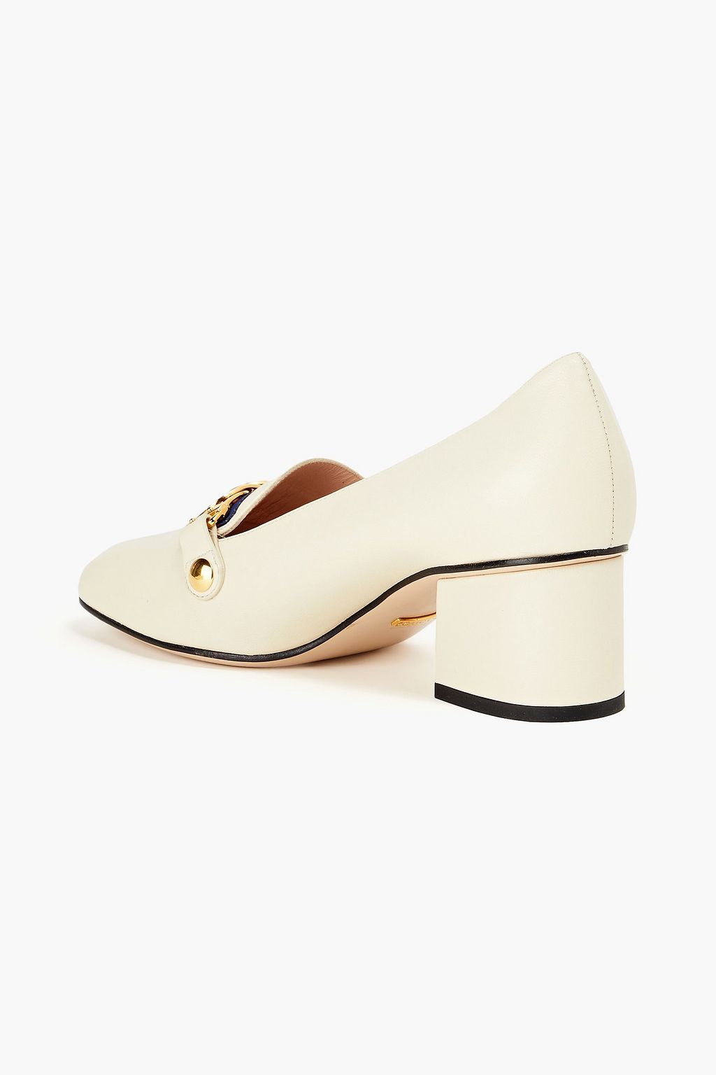 Ivory Chaintrimmed leather pumps GUCCI THE