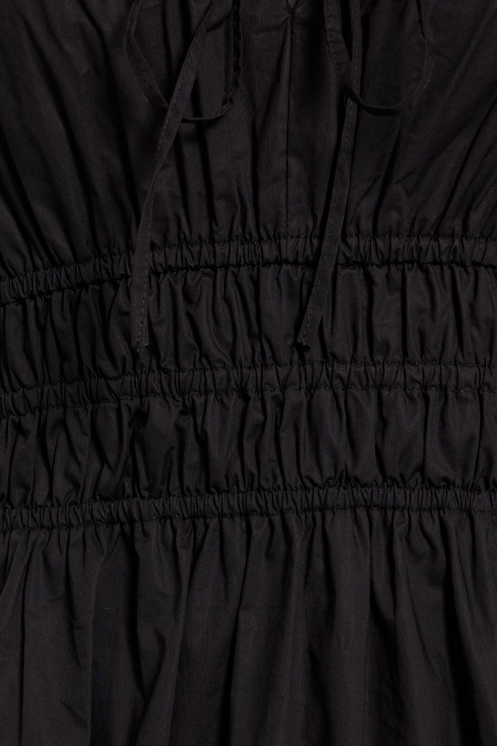 NICHOLAS Shirred ramie maxi dress